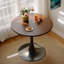 Table de salle à manger ronde en noyer, table de salle à manger moderne, table de salle à manger, plateau en MDF et base de tulipe en acier, table de cuisine