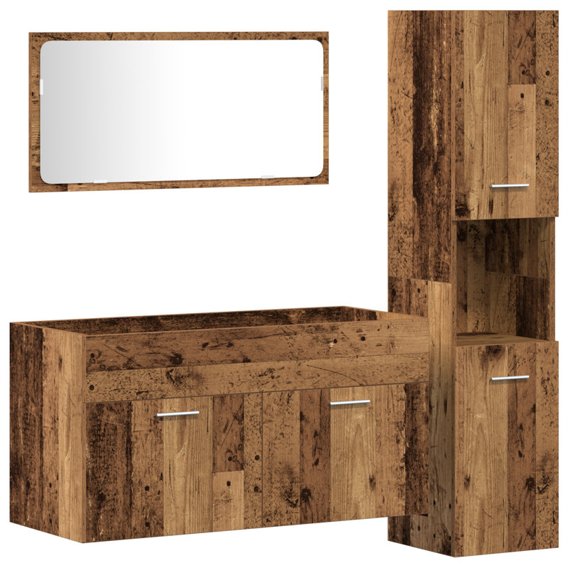 Doumet Bathroom Suite, Old Wood