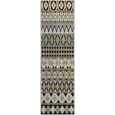 Premium Machine Washable Prisco Charcoal Rug