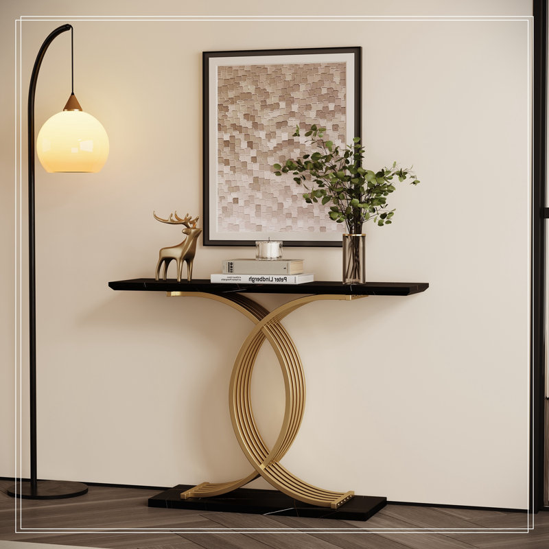 Console avec base robuste, Noir