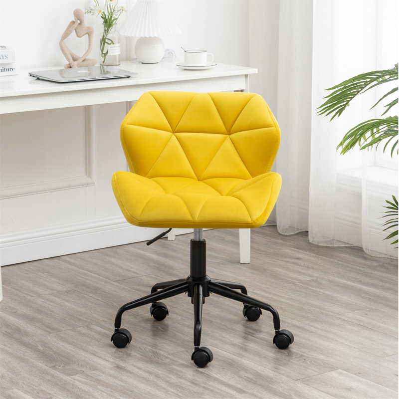 Chaise de bureau pivotante Eldon Diamond, Jaune