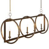 Leo 5 - Light Aged Blonde Brass Unique Chandelier