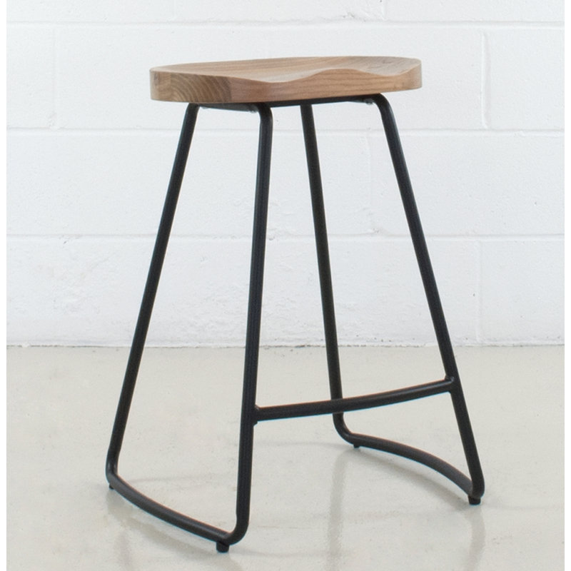 Marixza Counter Stool with Metal Frame, Natural