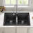 KRAUS Dual Mount Bowl Granite Kitchen Sink w/ Top Mount and Undermount Installation-119750035-119750040