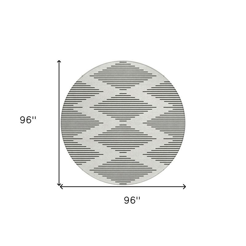 Tapis rond ivoire 8 po