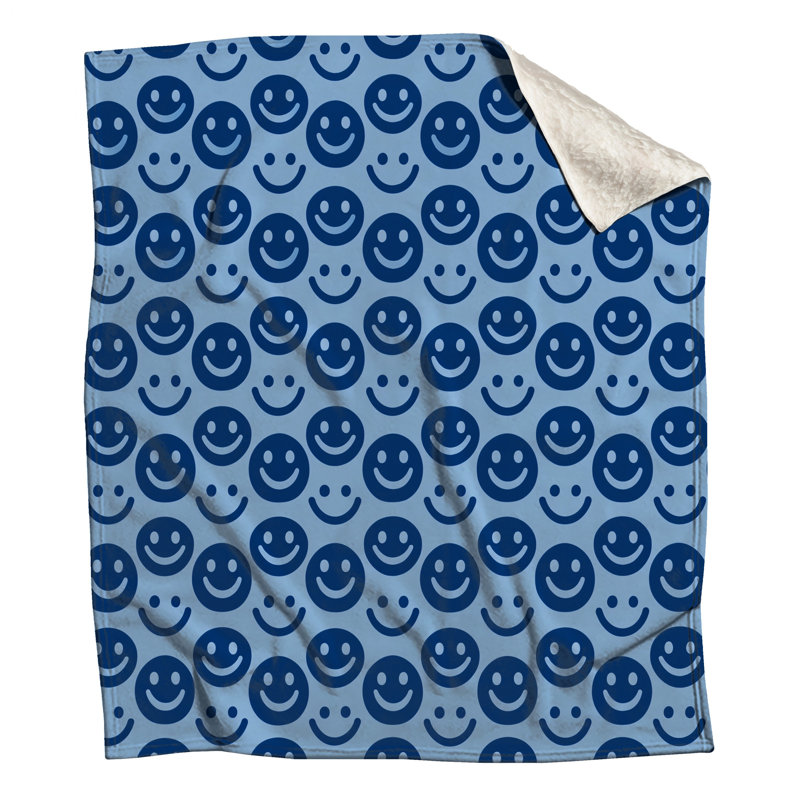 Smiley Faces Pattern Blankets, 50in W x 60in H