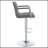 Grey And Chrome Adjustable Bar Stool