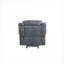 Fauteuil inclinable et oscillant manuel en velours gris