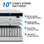  Matelas hybride moyen en gel rafraîchissant 10 po Avenco-111465197-88543414