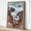 Rocks Meet Tide Coastal - Wrapped Canvas-2119825605-2119825619