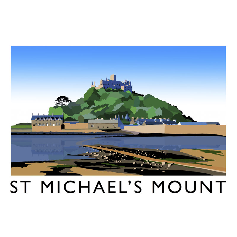 'St Michaels Mount 2' by Richard O'Neil - Print, No Frame, 30 cm H x 40 cm W x 1 cm D