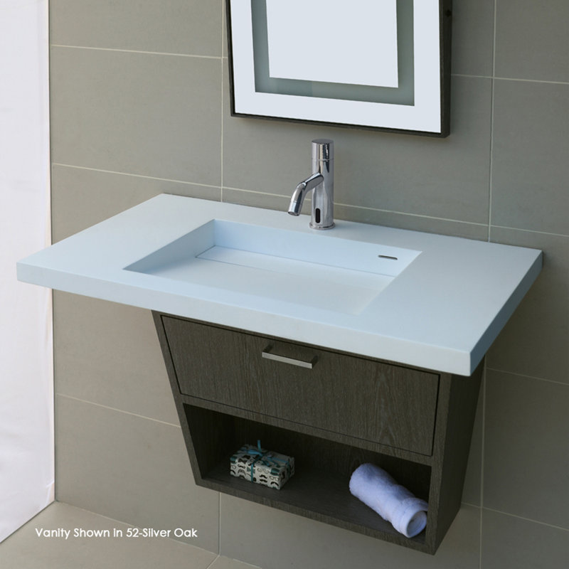 Libera 34'' L Bathroom Sink, Bianco, Single