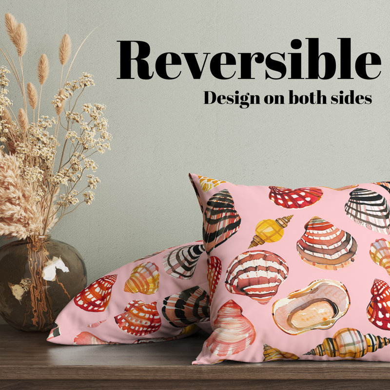 Housse de coussin Seashells, H 16 po x l 16 po