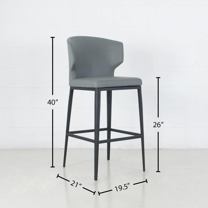 Tabouret de bar et de comptoir Aislinn, Pierre argentine, Tabouret de comptoir (assise de 26 po de hauteur)