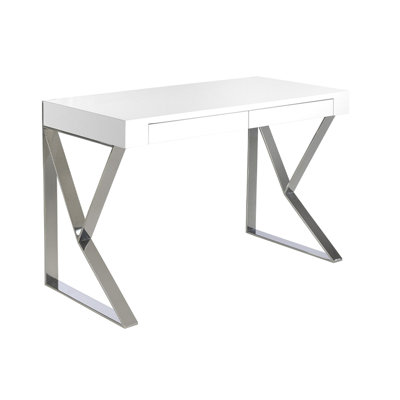 chrome-plated steel desk