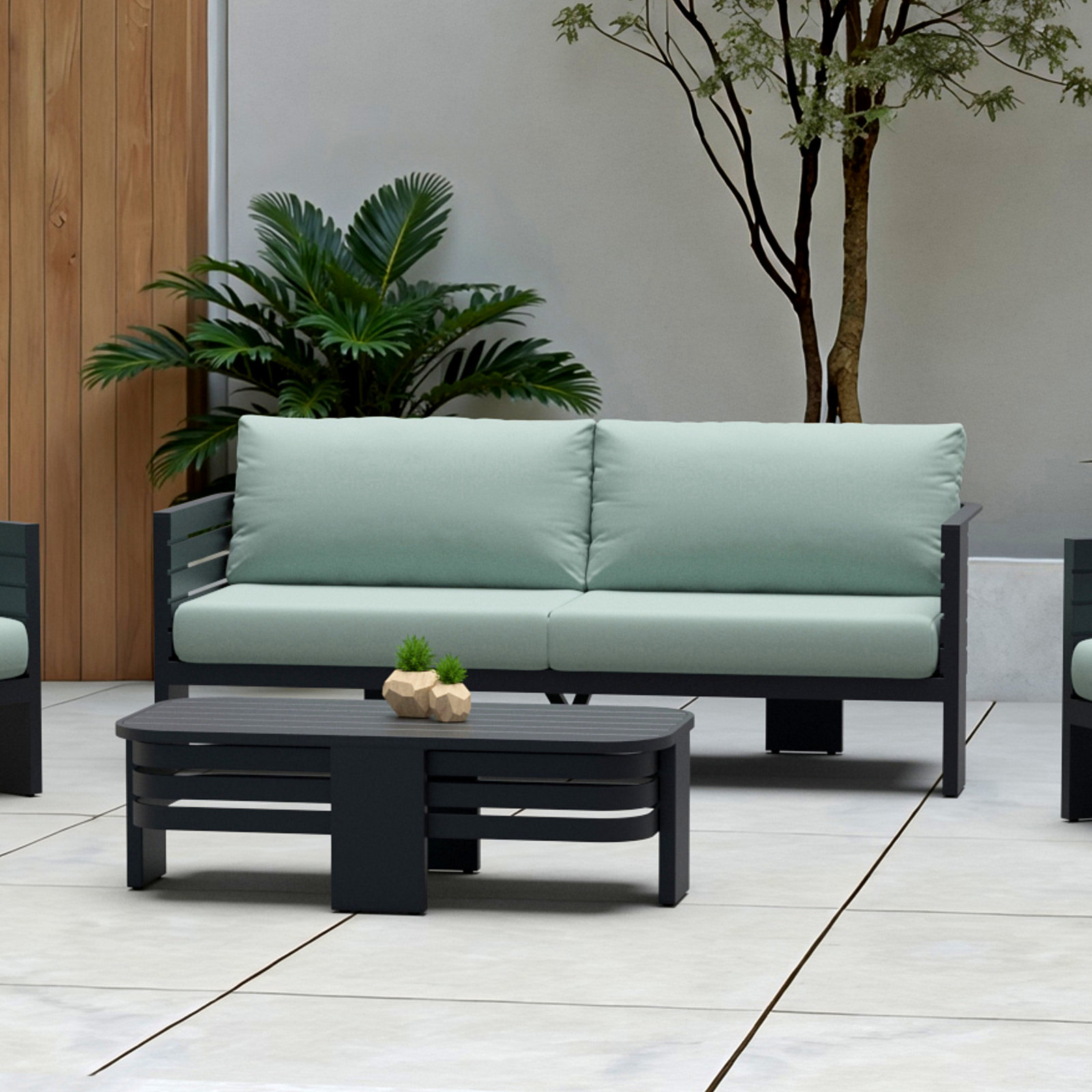 Ari 80" Sunbrella® Patio Sofa, Spa Blue
