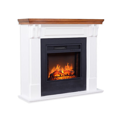 American rural-style electric fireplace core with simulated flames for heating