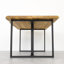 Ferrelview Oak Unfinished Solid Wood Top Metal Base Dining Table-108757523