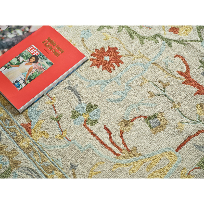 Newport hand-tufted New Zealand Wool Beige Area Rug, 4'X6'