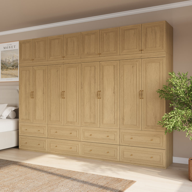 126 " W Modular Wardrobe, Wood