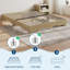Structure de lit plateforme simple à bord ondulé XL, lattes robustes, finition bois naturel-129473843-129473846