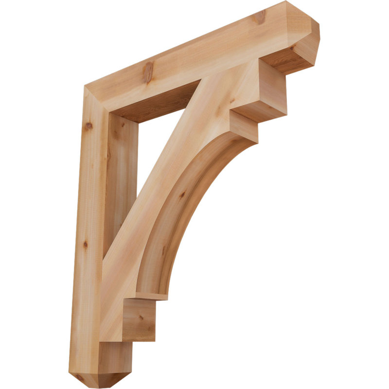 Support lisse Merced Craftsman, Cèdre rouge, H 44 po x l 5,5 po x P 38 po