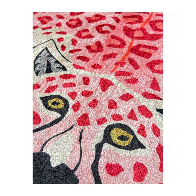 Tapis rose lavable à la machine, Sous-tapis rectangulaire 4 pi x 5 pi 11 po
