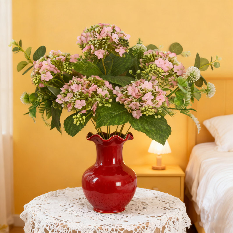 2 faisceaux de fleurs simulées, décoration de la maison, arrangement de table, décoration de mariage, cadeaux des Fêtes, Rose
