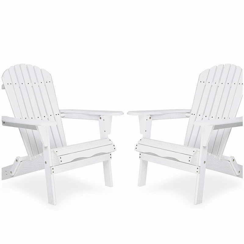 Wood Lounge Patio Chair for Garden Outdoor Wooden Folding Embossed Adirondack Chair Set of 2 Solid Cedar Wood Lounge Patio Chair with Wood Grain