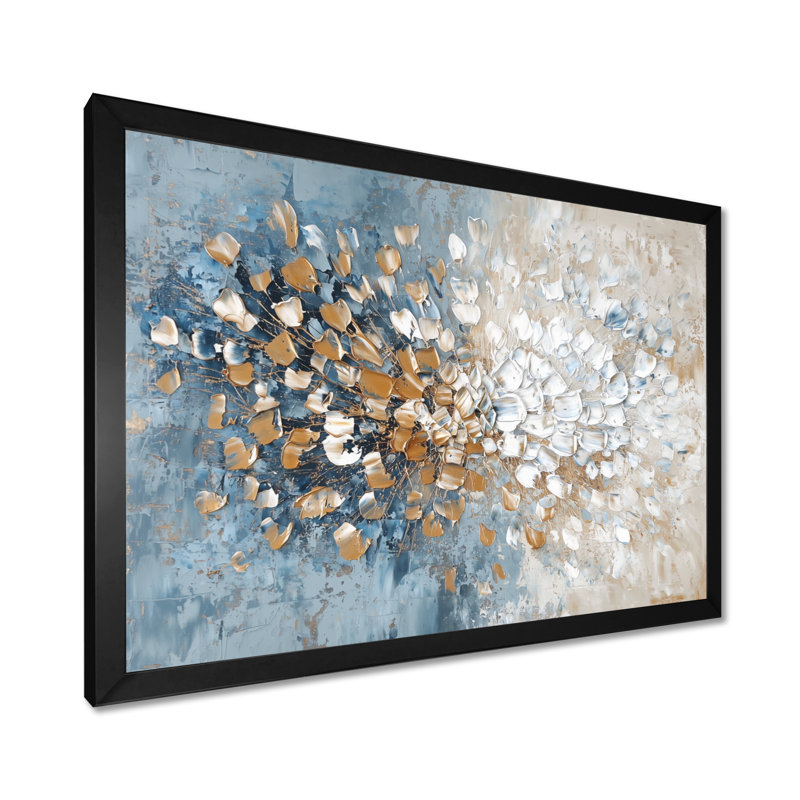 Mosaïque abstraite en verre brisé I - Décoration murale abstraite, Reproduction encadrée d'une seule photo sans pass, Noir