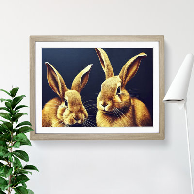 XH1022-7273X Rabbits - Single Picture Frame Print