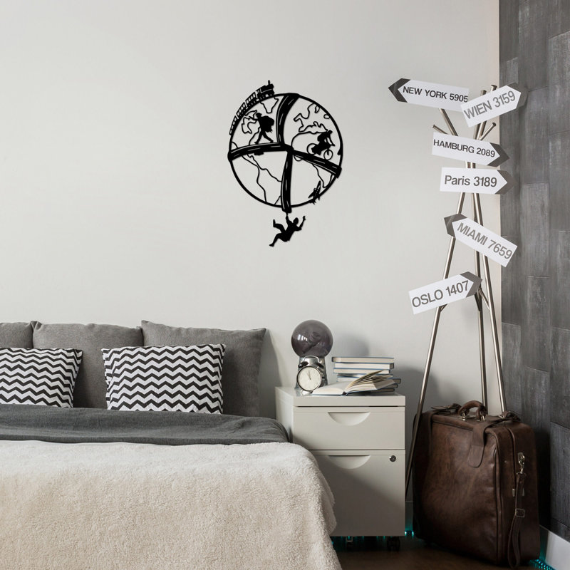 Elegant Black Metal Wall Art Decor, 18.1 x 25.9 inches | 100% Metal Construction, Thickness: 0.06 inches | Stylish Decorative Accessory for Home & Office, Easy to Hang, Durable & Chic Design