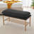 32" Linen Upholstered Bench with Open Storage Shelf, Metal Legs, 300 LB Capacity, Modern Bedroom & Entryway Accent-1065291468