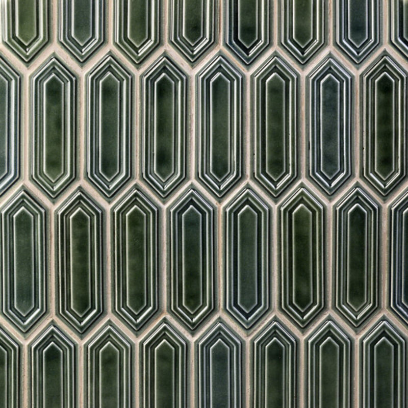 Nabi Hexagon Deep Emerald Picket Tile