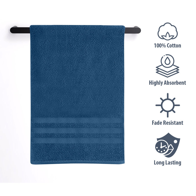Plush Bath Towel, Navy