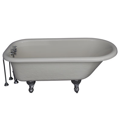 Andover 60 " L x 30 " W Freestanding and Mounting / Installation Required Soaking Acrylic Bathtub with Faucet