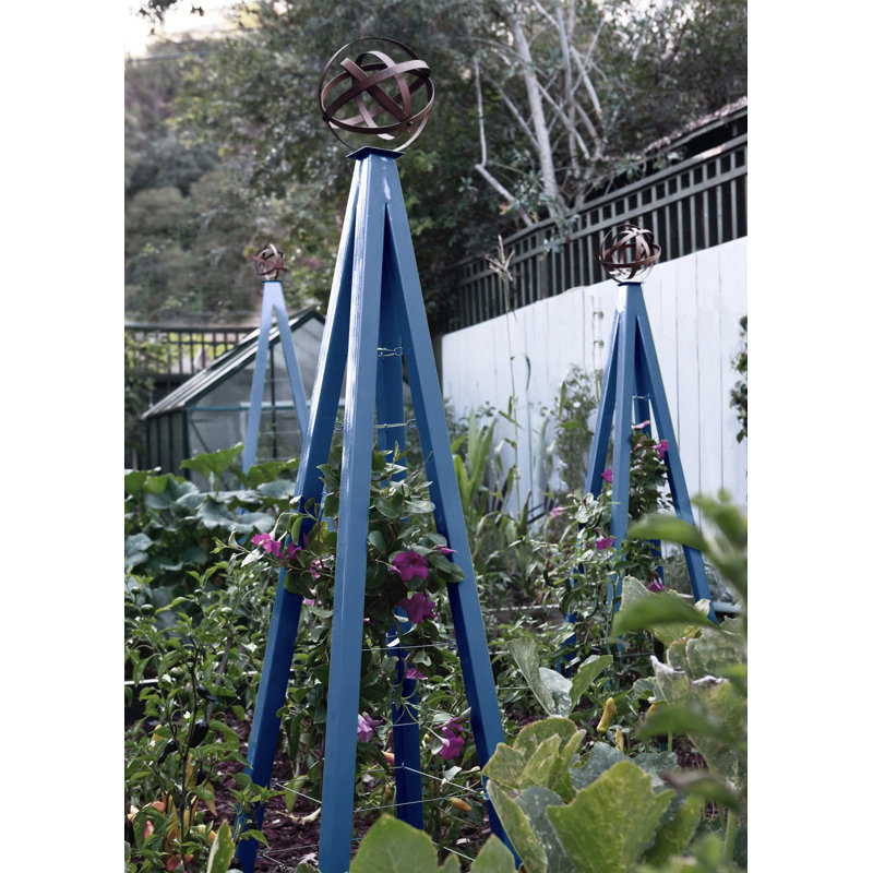 Treillis en acier Ambur, H 73 po x l 24 po x P 24 po, Bleu