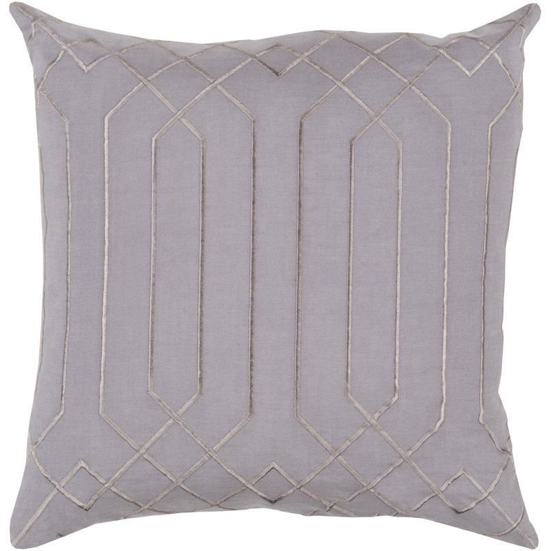  Coussin Lin, 20 po X 20 po, Gris anthracite, Polyester / bourre de polyester