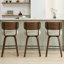 Tabouret de comptoir pivotant rembourré avec structure en bois-114223069-114223065
