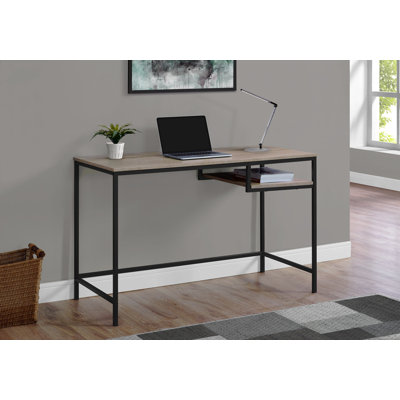 Bureau d'ordinateur, bureau personnel, ordinateur portable, L 48 po, stratifié de travail, métal, contemporain, moderne