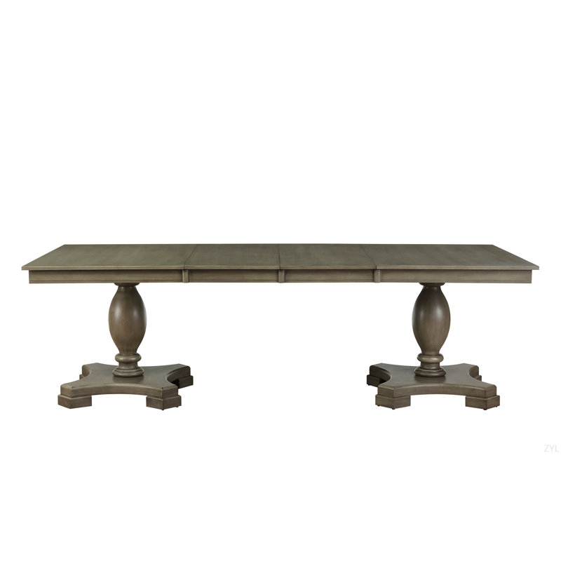 Gray Oak Finish Dining Table