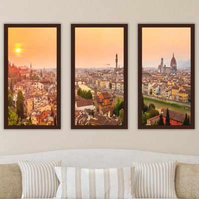 Florence - ensemble de 3 reproductions de photos sur acrylique