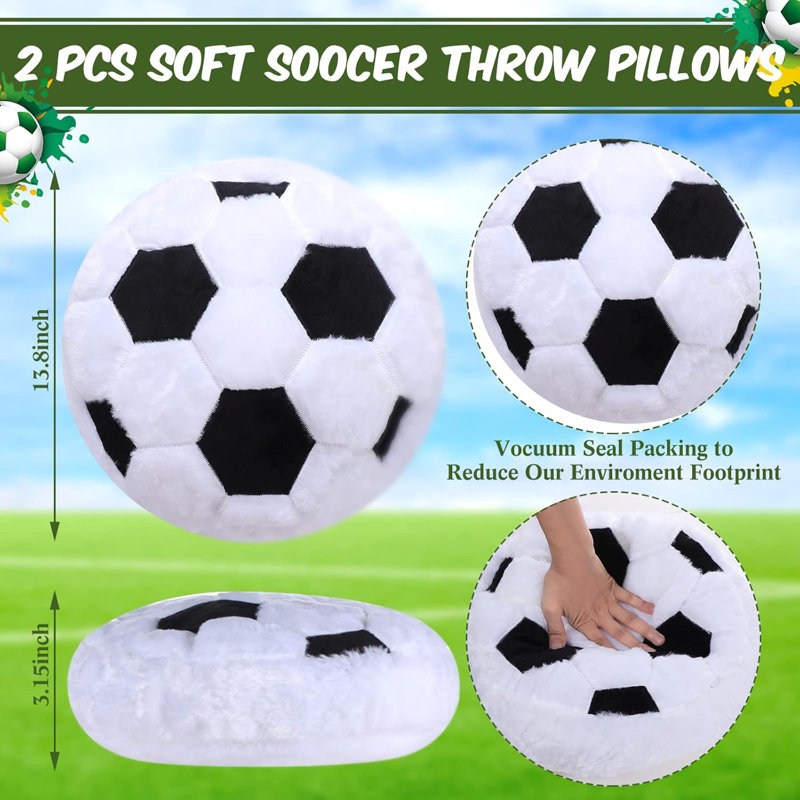 2-pack Soccer Plush Throw Pillows