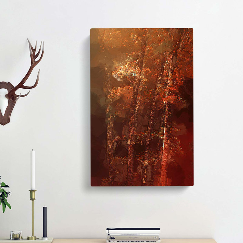 Trees of Autumn in Abstract - Wrapped Canvas, 60cm H x 40cm W x 3cm D
