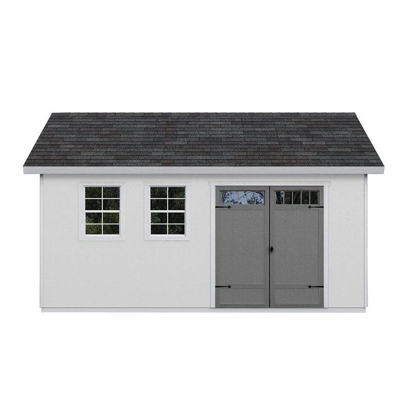 Scarsdale 10' x 16' White and Gray Wooden Storage Shed