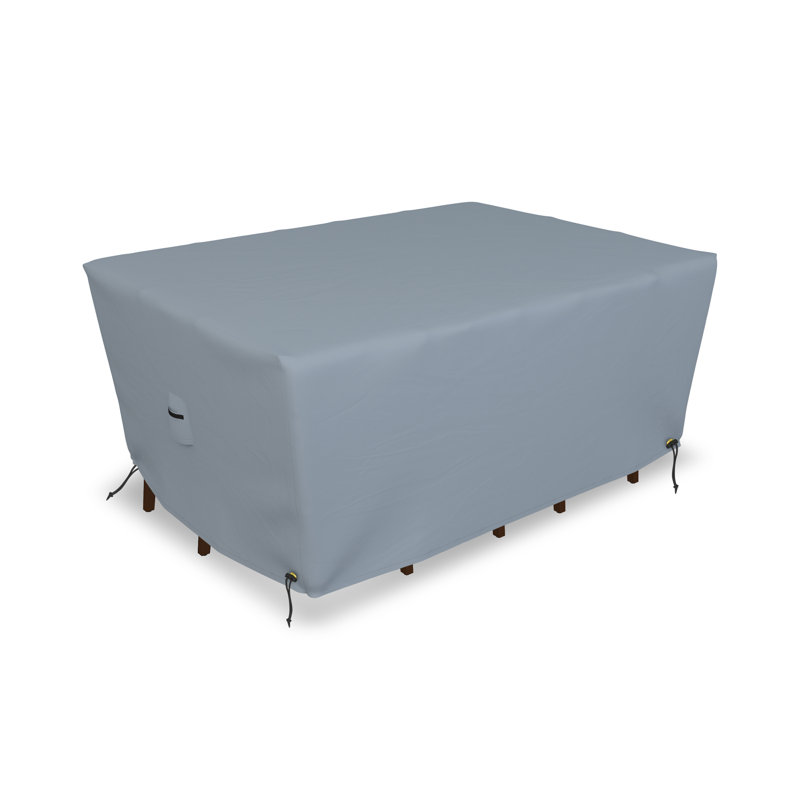 Water-Resistant, UV & Tear Resistant Rectangular Outdoor Dining Table and Chair Cover for Patio Furniture with Air Vent & Drawstrings, Patio Furniture Cover