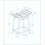 Tabouret de bar, hauteur de comptoir, ensemble de 2, cuisine, métal, contemporain, moderne-1141169101