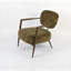 Chaises d'appoint modernes, chaise longue compacte en tissu vert pour la maison