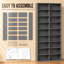 HOMCOM 260/640 CD Storage Unit 120/360 DVD Storage Tower with 9/18 Compartments Black-582237188-582237193