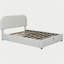 Lit plateforme en velours avec système de rangement hydraulique Teddy-121111003-121111002